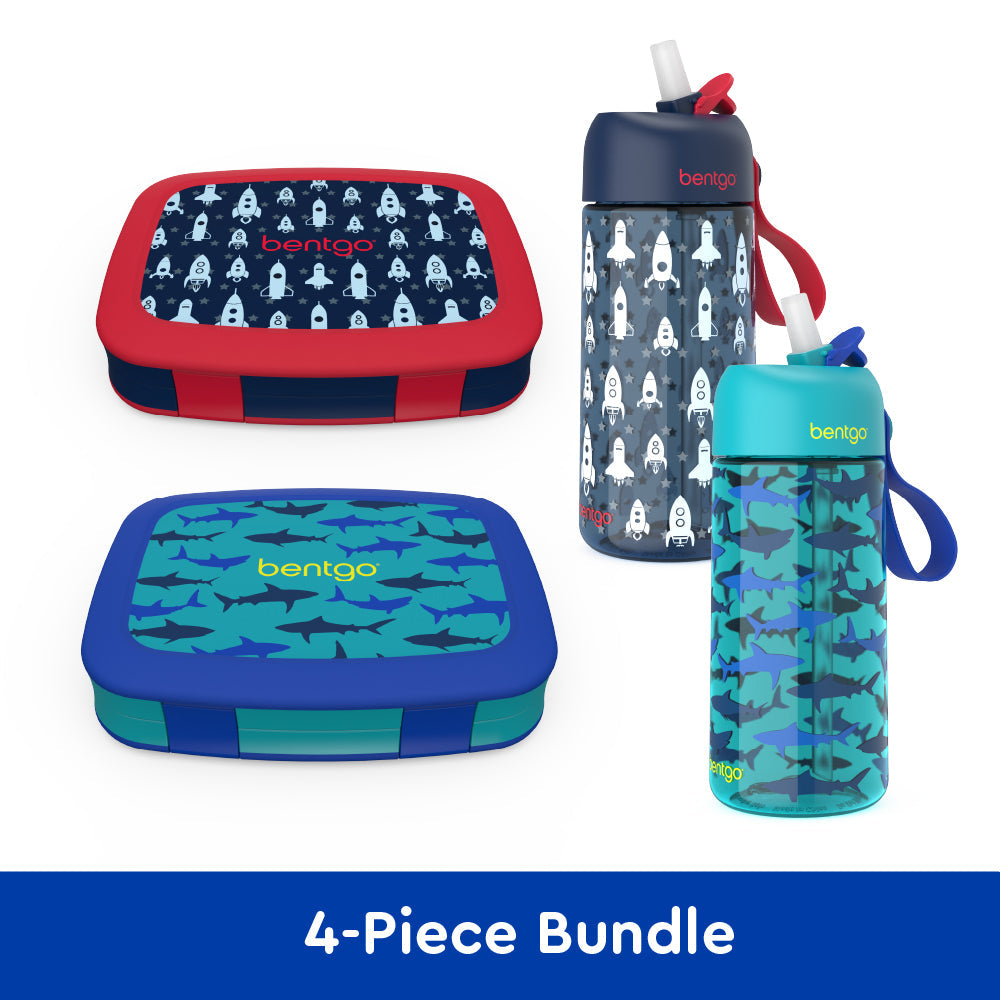 bentgo-kids-prints-lunch-boxes-and-water-bottles-x4 bentgo-lunch-box-bottle-bundle-rocket-shark-1.jpg