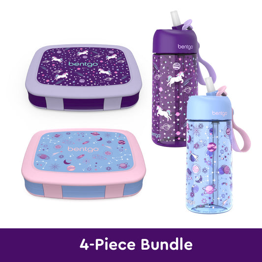 bentgo-kids-prints-lunch-boxes-and-water-bottles-x4 bentgo-lunch-box-bottle-bundle-unicorn-galaxy-1.jpg